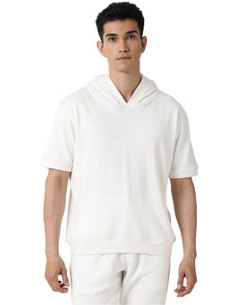 Rare Rabbit - Off White Solid Relaxed Fit T-Shirt
