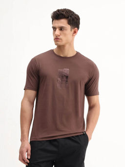 Rare Rabbit - Brown Printed Regular Fit T-Shirt