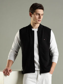 Tommy Hilfiger - Black Solid Regular Fit Jacket