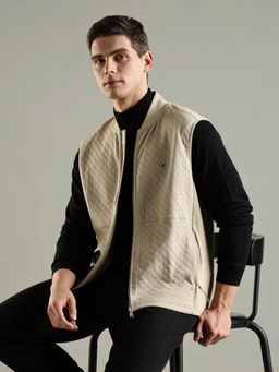 Tommy Hilfiger - Brown Self Design Regular Fit Jacket