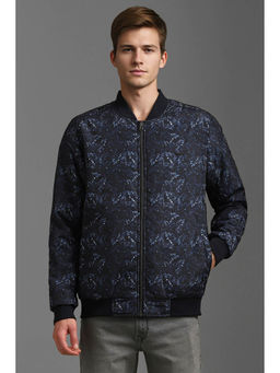 Louis Philippe - Black Printed Regular Fit Jacket