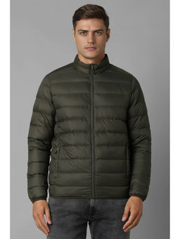 Louis Philippe - Olive Solid Regular Fit Jacket
