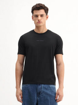 Rare Rabbit - Black Solid Regular Fit T-Shirt