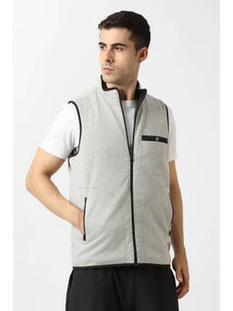 Van Heusen - Grey Solid Regular Fit Reversible Jacket