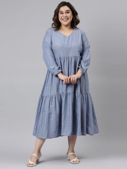 THE PINK MOON - Blue Midi Dress