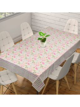 Stole & Yarn - Floral Yellow Jaipuri 4 Seater Cotton Table Cover