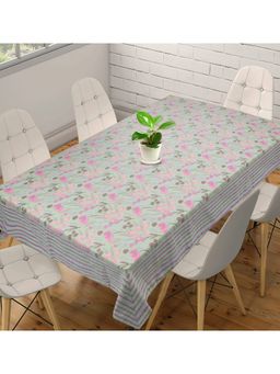 Stole & Yarn - Floral Green Jaipuri 4 Seater Cotton Table Cover