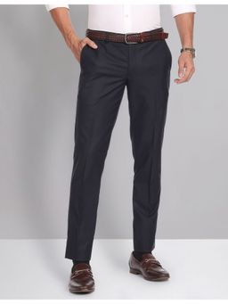 AD By Arvind - Smart Waist Solid Formal Black Trouser