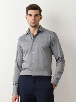 Selected - Grey Dobby Full Sleeves Shirt