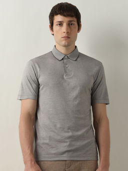 Selected - Grey Coolmax Polo T-Shirt