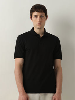 Selected - Black Polo T-Shirt