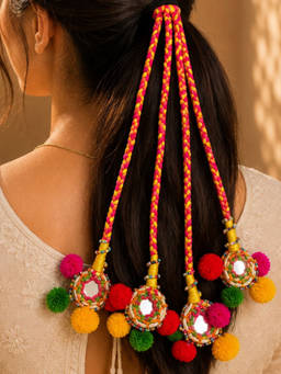 Viana Jewels - Rajwadi Mirror Charm Boho Rubber Band for Women