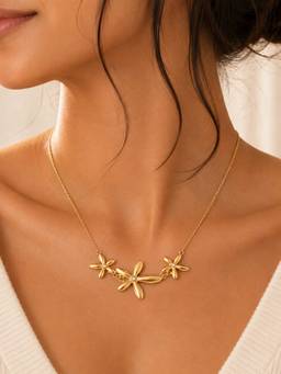 ZAISHA - Meadow Bloom Necklace - 18k Gold Plated