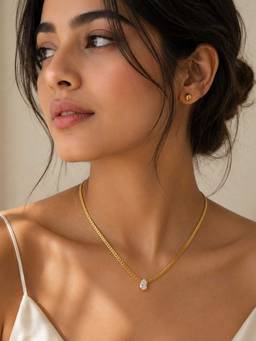 ZAISHA - Drop Glow Necklace - 18k Gold Plated