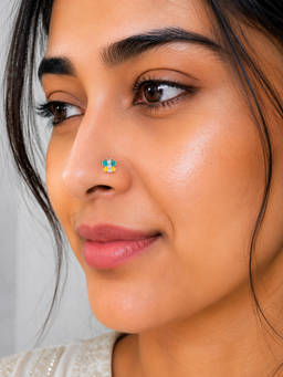 SAMIKA - 925 Sterling Silver Butterfly Dual Shade Nose Pin