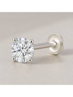 SAMIKA - 925 Sterling Silver Classic Solitaire Nose Pin