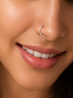 SAMIKA - 925 Sterling Silver 6mm Sania Bali Nose Ring | Traditional Indian Nose Ring