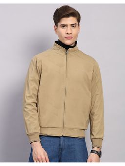 Monte Carlo - Men Regular Fit Solid Khaki Winter Reversible Jacket