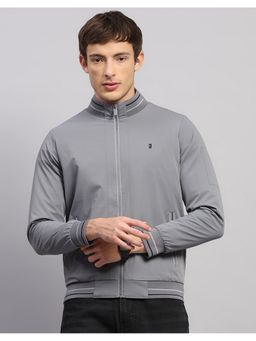 Monte Carlo - Men Regular Fit Solid Grey Winter Jacket