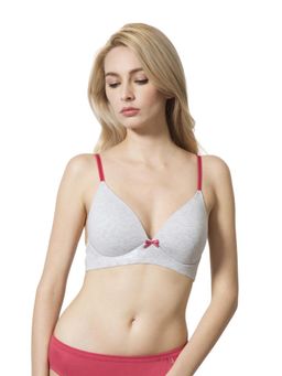 Van Heusen Woman Lingerie and Athleisure - Van Heusen Women Antibacterial & Padded Bra - Grey Melange