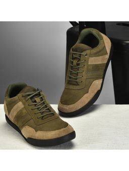 WOODLAND - Mens Dubai Olive & Khaki Casual Boots