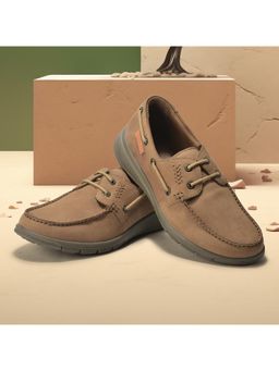 WOODLAND - Mens Camel Tan Boat Shoes