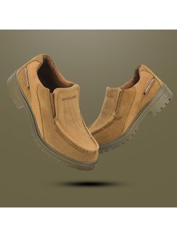 WOODLAND - Mens Camel Tan Casual Sneakers