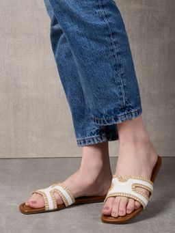 Inc.5 - White Casual Solid Open Toe Flats
