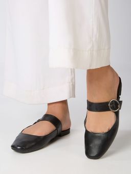 Inc.5 - Black Casual Solid Pattern Mules