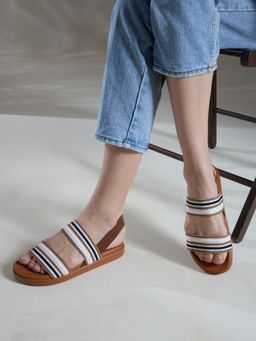 Inc.5 - Tan Casual Solid Pattern Sandals