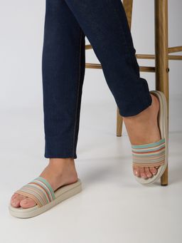 Inc.5 - Blue Casual Solid Slip-On Sandals