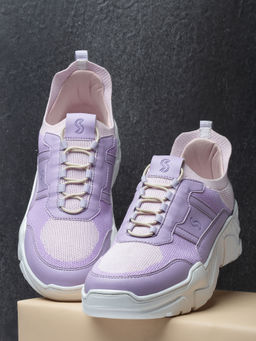 SOLETHREADS - Nebula Purple Solid Women Sneakers
