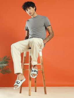 Chupps - Men Grey Zag Sliders