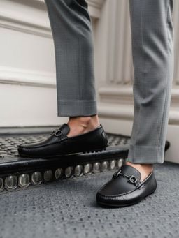 ATESBER - Men Black Casual Loafers