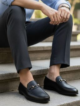 ATESBER - Men Black Casual Loafers