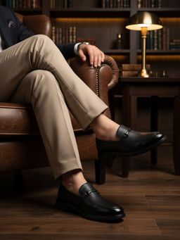 ATESBER - Men Black Loafers