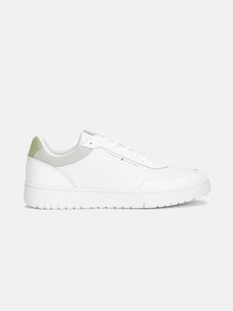 Tommy Hilfiger - Men White Leather Sneakers