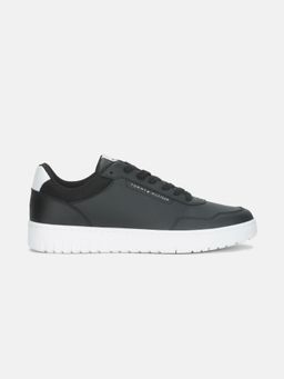 Tommy Hilfiger - Men Black Leather Sneakers