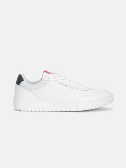 Tommy Hilfiger - Men White Leather Sneakers