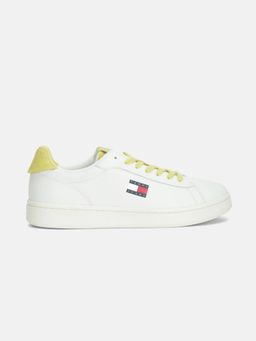 Tommy Hilfiger - Men White Leather Sneakers
