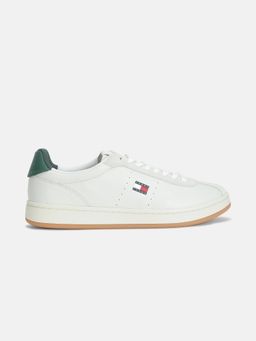 Tommy Hilfiger - Men White Leather Sneakers