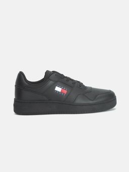 Tommy Hilfiger - Men Black Leather Sneakers