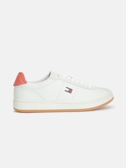 Tommy Hilfiger - Women White Leather Sneakers