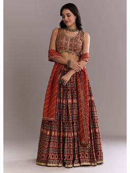 KALKI FASHION - Maroon Modal Bridesmaid Lehenga Choli with Dupatta