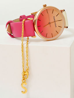 Pipa Bella by Nykaa Fashion - Gold-Plated S Initial Watch Charm