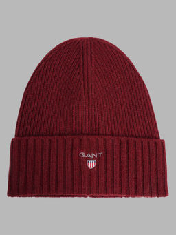 GANT - Mens Red Solid Knit Hat