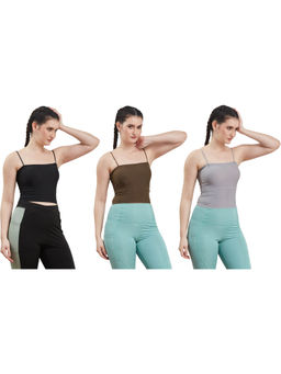 Secrets By ZeroKaata - Assorted Lightly Padded Sports Bra Women (Pack of 3)