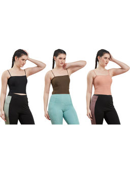 Secrets By ZeroKaata - Assorted Lightly Padded Sports Bra Women (Pack of 3)