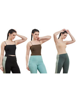 Secrets By ZeroKaata - Assorted Lightly Padded Sports Bra Women (Pack of 3)