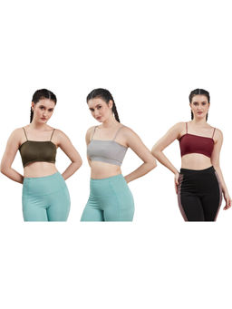 Secrets By ZeroKaata - Assorted Lightly Padded Sports Bra Women (Pack of 3)